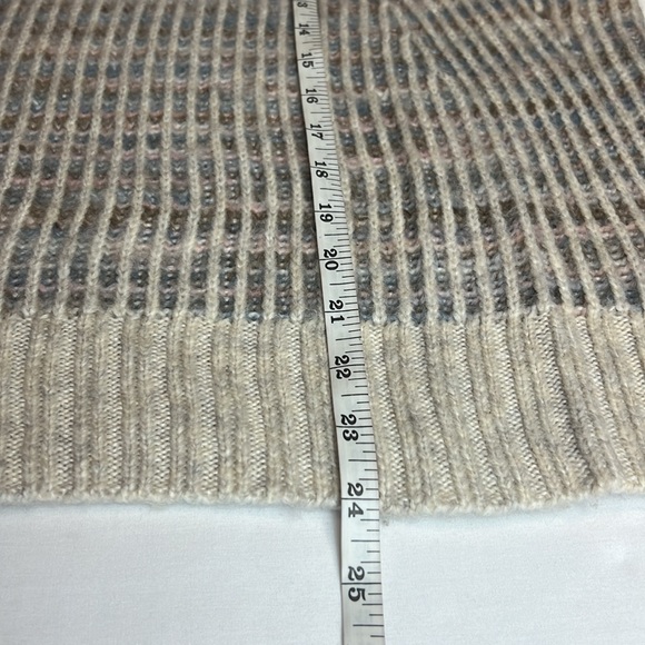 EVEREVE Roan + Ryan Madison Turtleneck Raised Knit Sweater SZ M beige & multiple - Picture 10 of 10